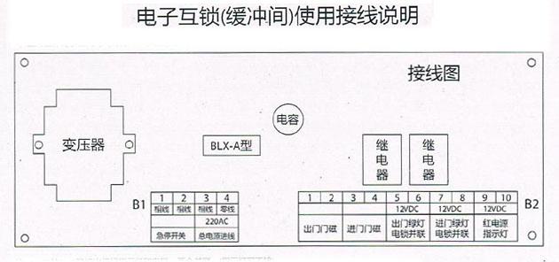 電子互鎖裝置(緩沖間)使用接線說明 電子互鎖裝置(緩沖間)使用接線說明
